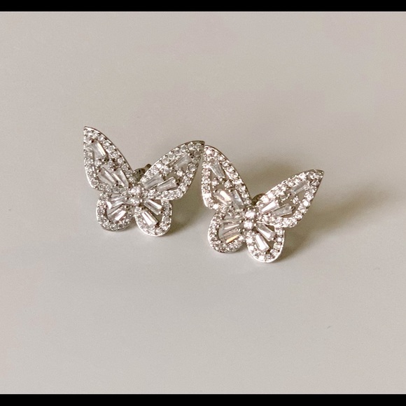 2 for $50💕 Sterling, Zircon, Butterfly Earrings - Picture 5 of 7